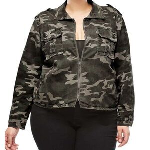 Good American Camo Print Military Jacket Size 0/1